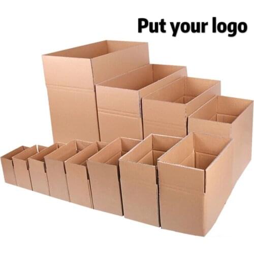 10pcs/lot packing paper box Kraft Paper Mailing Box Express Transportation Corrugated Packing Box