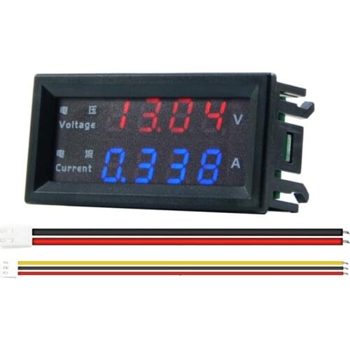 High Precision DC 100V 200V 10A Voltmeter Ammeter Digital Display Panel Gauge