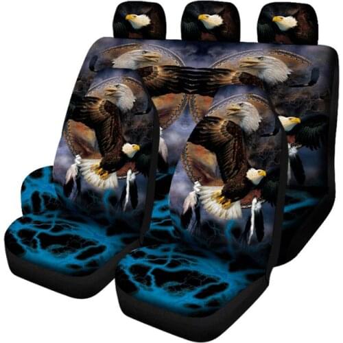 Animal Eagle Car Seat Covers for Car Front and Back Full Set Soft Universal Fit for Most Auto SUV Sedan Van Auto Accessories