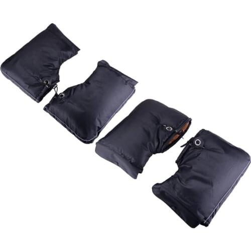 Beler NEW 1Pair Waterproof Windproof Winter Thicken Motorcycle Scooter Hand Handlebar Muffs Gloves Hand Cover Warmer
