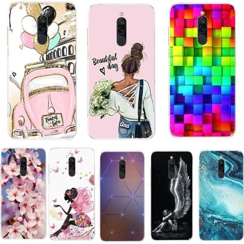 Case for xiaomi redmi 8a cases full protection soft tpu back cover on redmi 8a bumper hongmi 8a phone shell bag coque