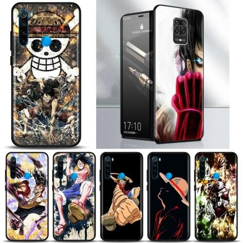 One Piece Luffy Monkey for Xiaomi Redmi Note 9 Pro 8T 9S 7 8 Pro 6A 7A 8A 9A 9C 9 Prime Black Soft Phone Case Cover