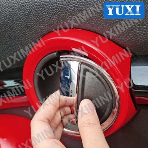 Car Interior Door Handle Decoration Cover Door Bowl Protection Sticker For BMW MINI Cooper S F56 F57 Car Styling Modification