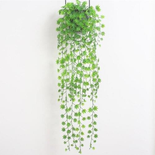 1Pc Artificial Plant Vine 109cm Plastic Fake Plant Green Leaf Wall Hanging Artificial Plants Vine Party Garden Home Decor