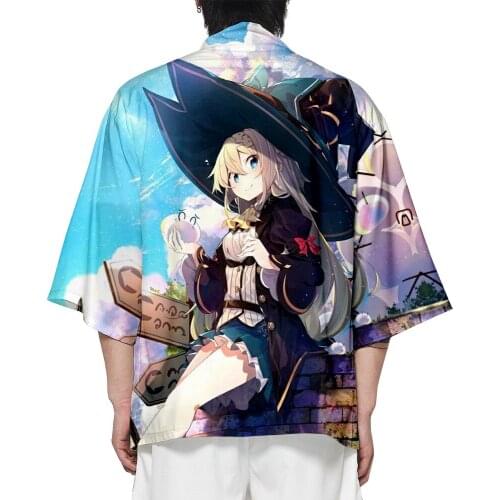Women/Men Summer Casual Cool Streetwear Hunt Slimes Kimetsu No Yaiba 3D Printing Japa Anime Kimono Haori Yukata Cosplay