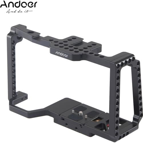 Andoer camera Cage Video Film Movie Cage with Quick Release Plate For Vlog cameras Blackmagic Pocket Cinema Camera 4K/6K BMPCC