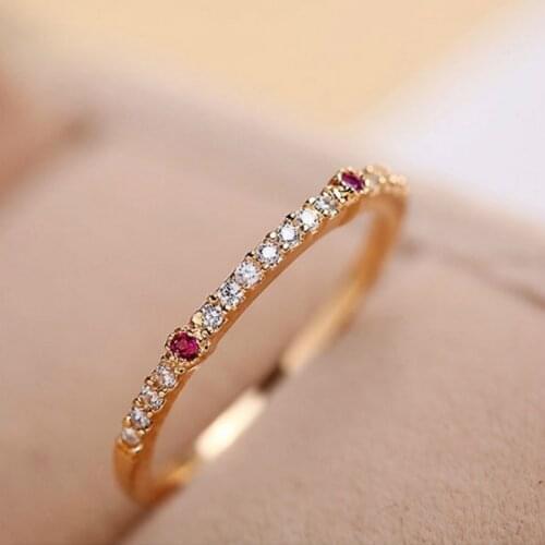 New 2018 Fashion Gold color Shining Cubic Zirconia Gold Finger Ring Delicate Perfect Women Gift Jewelry Hot Sale Anel Aneis