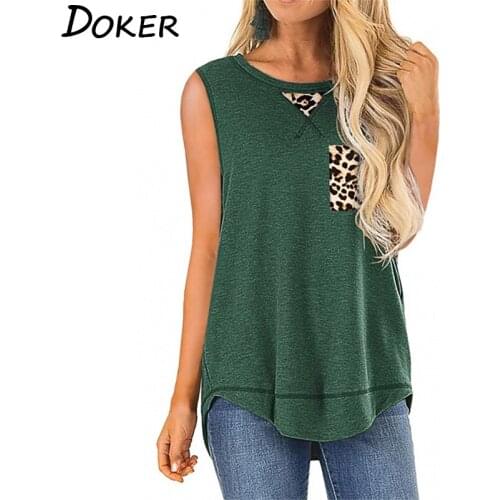 Summer Leopard Women T Shirt Top O-neck Sleeveless Off Shoulder T-shirt Woman Casual Tops Female Vintage Tee Harajuku Streetwear