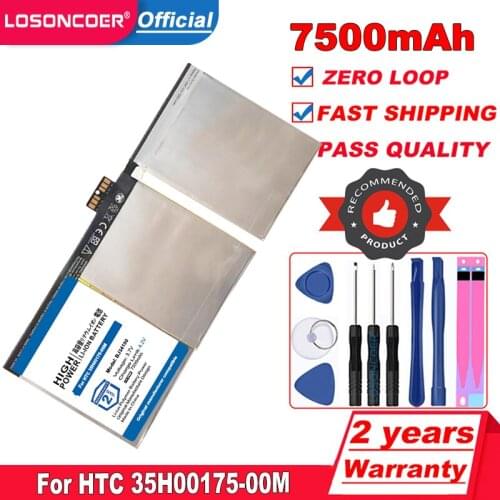 LOSONCOER Top Brand 100% New 7500mah BJ34100 Batteries For HTC 35H00175-00M Battery