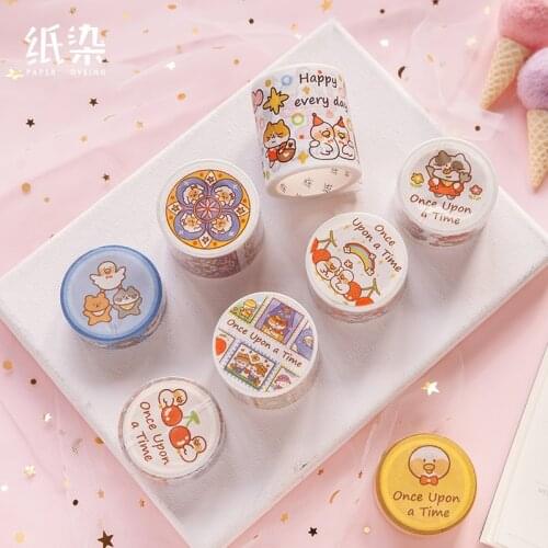 Cute Japanese Cats Daily life Bullet Journal Washi Tape Fairy Tale Decorative Adhesive Tape DIY Scrapbooking Sticker Label