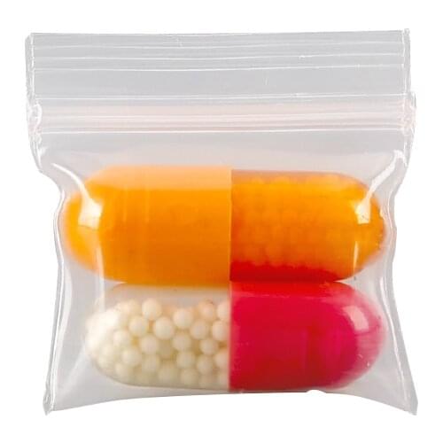 Multi Size 100PCS Small Cheaper Clear Plastic Zipper Print Bags Thick:0.24mm Ziplock Plastic Pouches Jewelry Candy Pill Pack