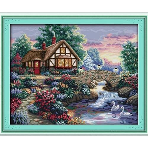 Beautiful homeland (6) cross stitch kit 18ct 14ct 11ct count printed canvas stitching embroidery DIY handmade needlework