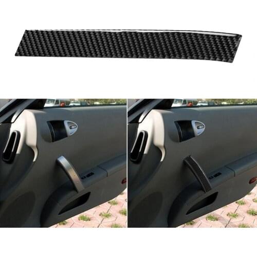 Carbon Fiber Passenger Side Door Handle Sticker Trim Cover for Nissan 350Z 2003-2009 Left Drive Accessories