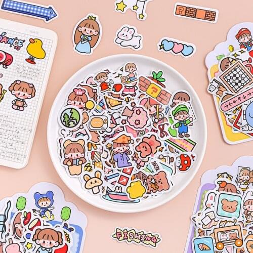100Pcs Fairy Series Cartoon Princess Stickers Cute Girl Decorative Sticker Diary Scrapbook Planner Kawaii Stationery Gift
