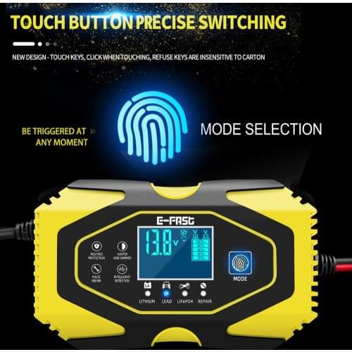 2020 New Car Battery Charger 12V 8A 24V 4A Lead-acid Battery Maintainer Intelligent Fast Charging Auto Battery Accessories