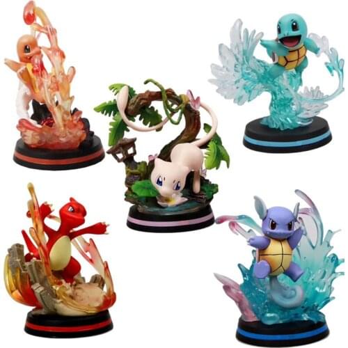 2021 New Pokemon Anime Figure Blastoise Model Collect Charizard Gengar Bulbasaur Mewtwo Pokemon Toy for Kids Christmas Halloween