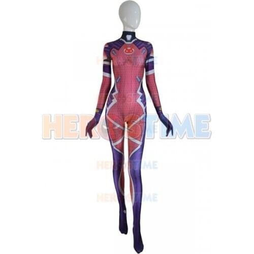 New D.Va White Rabbit Cosplay Costume White Rabbit Dva Plugsuit Adults Kids Superhero Halloween Bodysuit Zentai Second Skin Suit