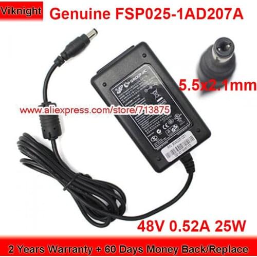Genuine FSP025-1AD207A 48V 0.52A Laptop Charger for NORTEL 1120E 1140E NTDU90XX SERIES IP 2001 PHONES Power Supply