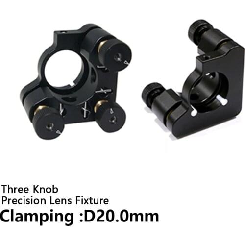 Three knob precision lens fixture Clamping D20.0mm Three axis O-frame Physical optics experiment Adjustable pitch angle