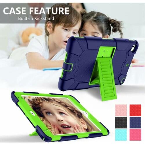 Shockproof Silicon PC Hybrid Stand Kids Safe Tablet Cover For Apple iPad mini 5 2019 A2133 A2124 A2125 mini 4 A1538 A1550 Case