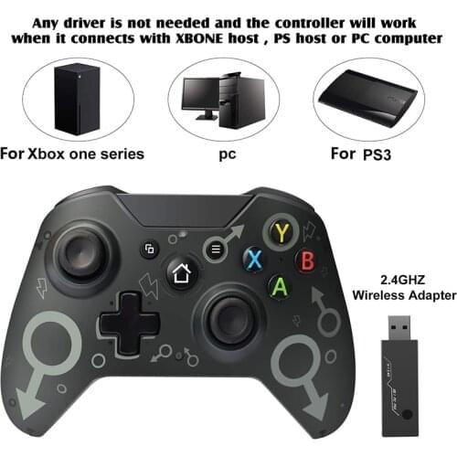 USB Wired Gamepad Wireless Gamepad Dual Vibration Controller Game Handle 2.2m Power Cord Joypad For Microsoft Xbox One