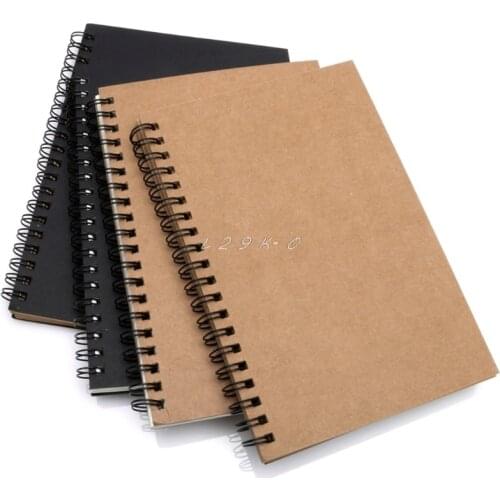 Reeves Retro Spiral Bound Coil Sketch Book Blank Notebook Kraft Sketching Paper