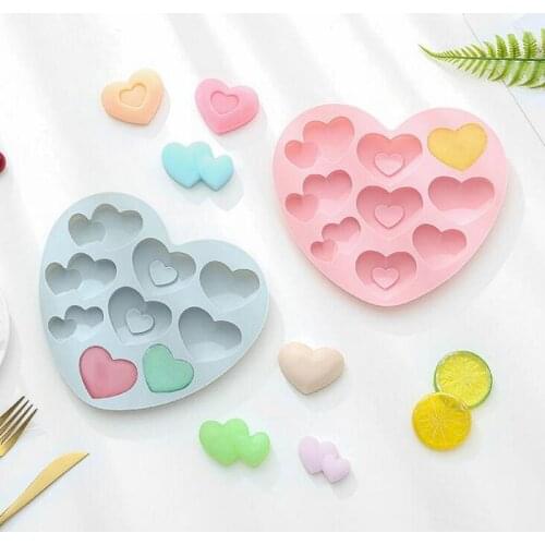 DIY Heart Jelly Pudding Cake Silicone Mold Jewelry Fillings Charms Handmade Cabochon Foodstuffs Cartoons Mould Resin Craft