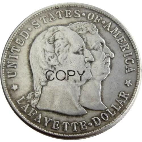 USA 1900 LAFAYETTE $1 DOLLAR Commemorative Silver Plated Copy Coin