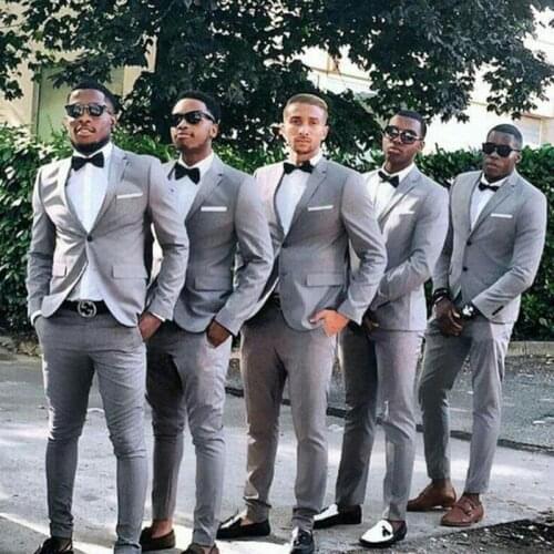 Groomsman Wedding Suits 2021 Latest Coat Pant Designs Custom Made Slim Fit Formal Men Colthing Party Prom Tuxedo Blazers