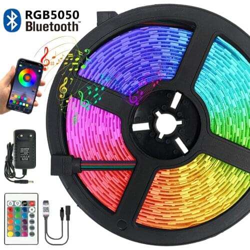 LED Strip Lights Bluetooth DC 12V RGB 5050 Waterproof Flexible Lamp Tape Ribbon TV Bedroom Iuces Diode for Party 5M 10M 15M 20M