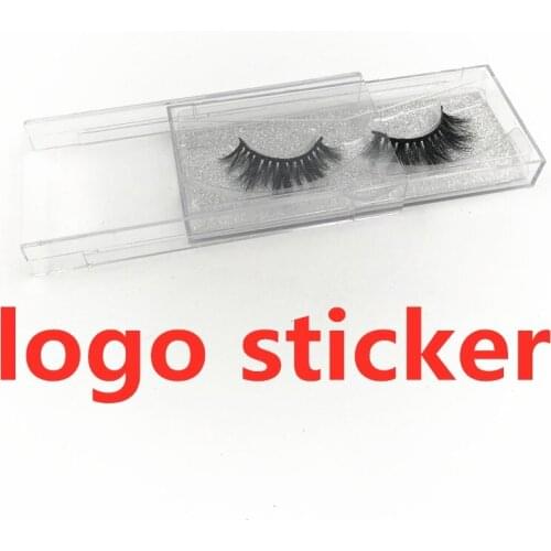 Pull Plastic Acrylic Square Case logo sticker Wholesale Lashes Private Label Logo Packing Box Empty Case pull box