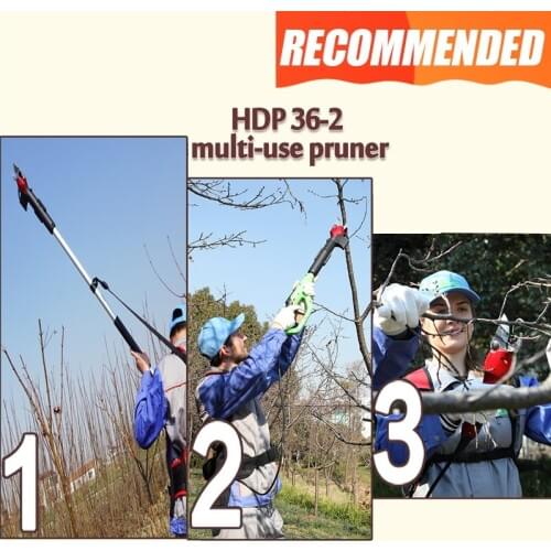 High tree pruner multi use, can be used as handle pruner and long extenion pole pruner