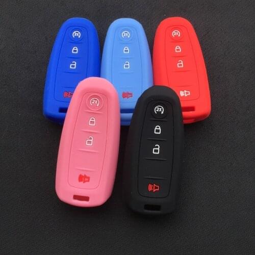 ZAD starline silicone car key cover case for Ford Escape Explorer Edge Flex Focus Taurus Lincoln Mks Holder Smart Key alarm case