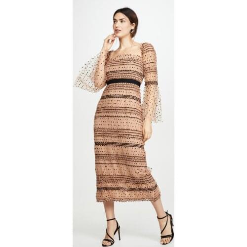 High-end Custom Luxury Runway Designer Self Portrait Dress 2020 Summer Womens Bob point bouffancy retro sexy party dress