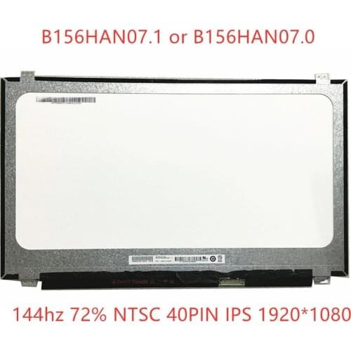 15.6 144hz 72% NTSC 40PIN G-SYNC LCD monitor B156HAN07.0/07.1 FHD IPS display GAMING LAPTOP SCREEN TFT matrix replacement
