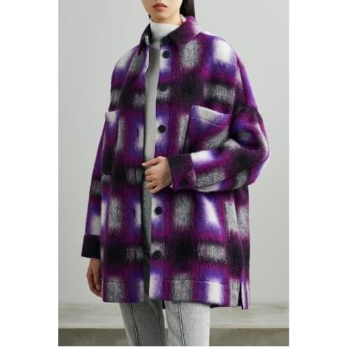 ZHUISHU Women's Plaid Coats
