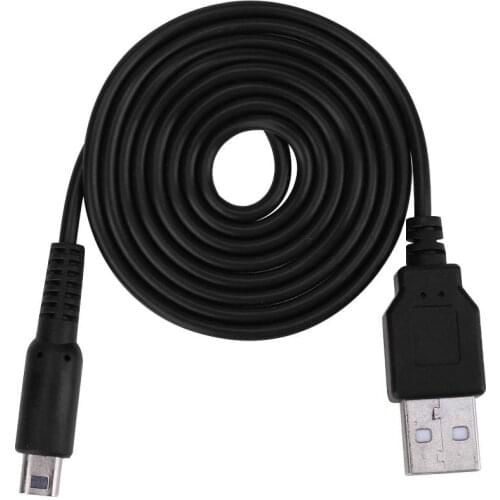 1m Mini USB Data Cable Cord Adapter Black USB Port Charging Data Cable Game Accessories for Nintendo New 3DS NDSi Game Console