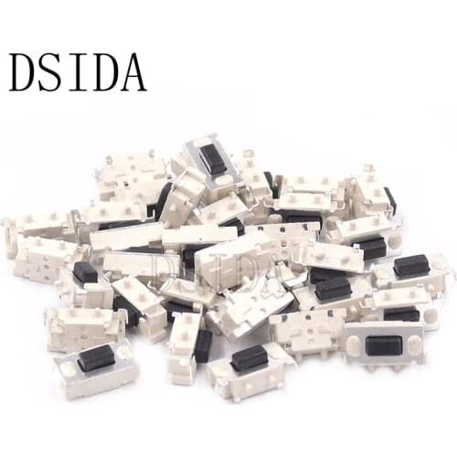 100Pcs/lot 3*6mm SMD Tact light touch switch 2 pin side button Micro button 3*6*3.5mm