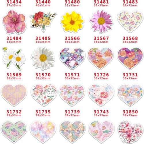 2020 new arrival Free shipping 30 pcs/package printed resin planar flat-back resins for Hair Bow Decoration PR31434