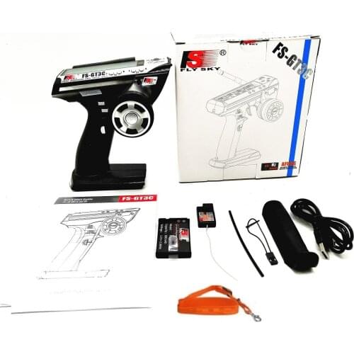 FlySky GT3C FS-GT3C 2.4GHz 3-Channel Transmitter RC CAR System with GR3E Receiver For RC Cars Boat