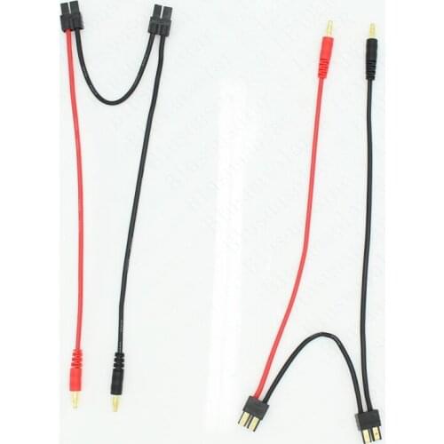 50 pcs /Lot high performance 14 AWG TRX Male Series Connector to 4.0 mm Banana Plug Connector Adapter Charge Cable for RC Part