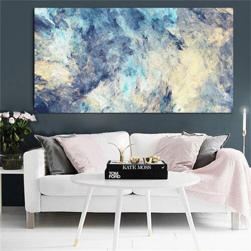 Abstract Colorful Canvas Painting Yellow and Green Posters Prints Modern Wall Art Pictures for Living Room Bedroom Decoration