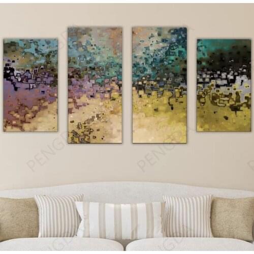 Home Decoration Canvas Abstract Pictures Wall Artwork Paintings Prints Modern Modular Poster 4 Sets Living Room No Framework