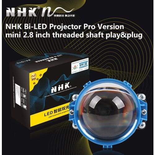 NHK Bi-LED Projector Pro Version mini 2.8 inch play&plug LHD low beam 30W high beam 35W 5500K LED auto headlight car accessories