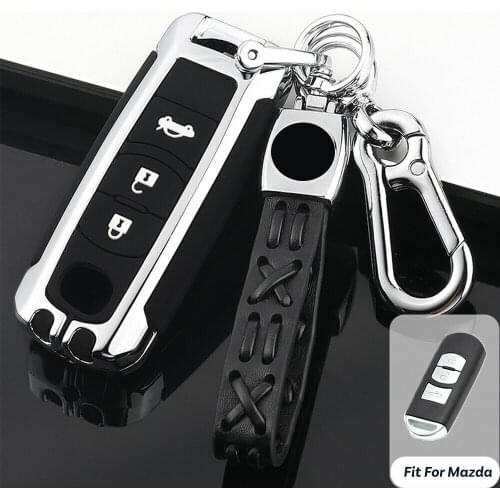 Zinc Alloy Car Key Case for Mazda 3 Atenza 5 MX-5 Axela CX-5 CX-7 6 Smart Remote Fob Shell Cover Protect Frame Car Accessories