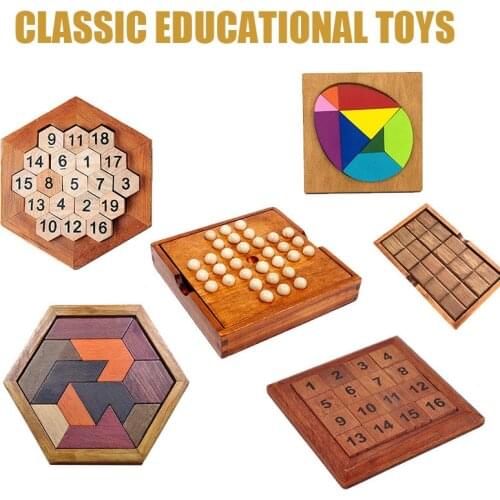 Wooden Europe Board Classical Educational Toys Single Chess Solitaire Adults/children Interaction Move Dice Cube Block Game