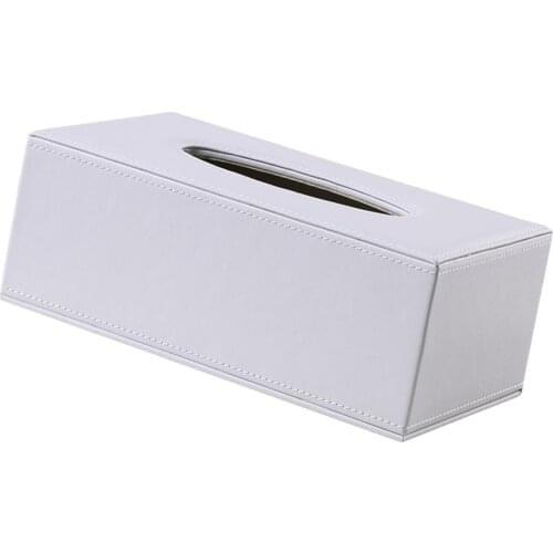 MagiDeal Desktop Tissue Holder White Office Box Napkin Organizer Toilet Paper Holder, Stylish Home 9.84x5.51x3.74 inch