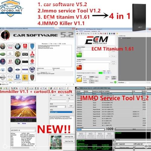 2021 hot sell Car Software v5.2 Immo Off Software v1.1IMMO SERVICE TOOL V1.2 Ecm titanium software 4 in 1 ecu software