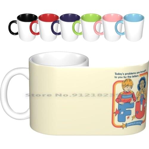 Todays Problems Ceramic Mugs Coffee Cups Milk Tea Mug Vintage Retro Nostalgia 70s 80s Dark Humour Funny Spelling Learning