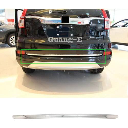 For Honda CRV CR-V 2012 2013 2014 cover detector Stainless steel Rear tail door bottom tailgate frame plate trim lamp hoods 1pcs